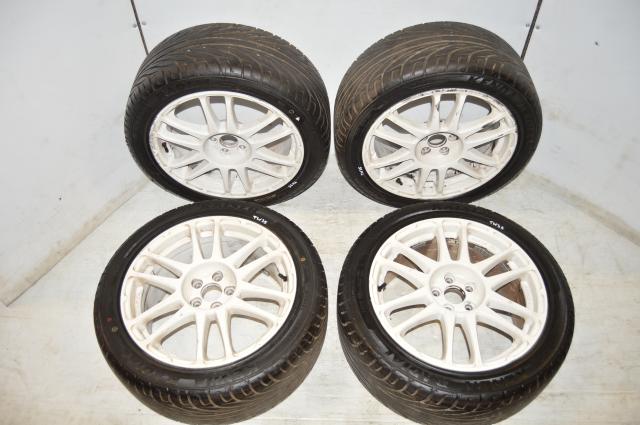 Subaru Dunlop Direzza Tarmac 17x8 Wheels with 235/45/17 Kenda Tires for 5x100 Applications