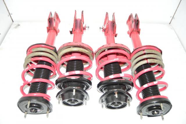 JDM STi Version 8 2004-2007 Pink 4-Way Adjustable Suspensions Kit with 5x114.3 Bolt Pattern for Sale