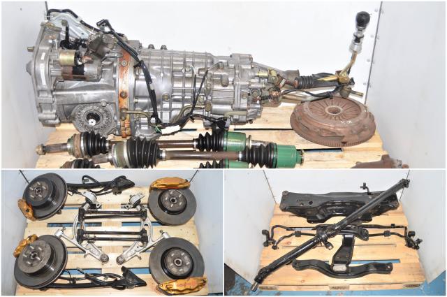 Used Subaru Version 7 STi GDB 2002-2007 TY856WB1CA 6-Speed Swap with 5x100 Hubs, Brembos, Axles, Control Arms & R180 3.9 Final Drive Rear Differential