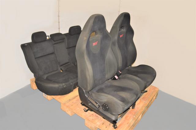Used JDM Subaru Forester STi 03-08 SG5 SG9 Front RHD Seats & Rear Bench Seats with Rails for Sale