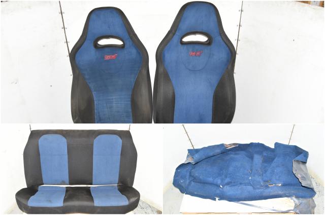 Used Subaru Version 8 STi 2002-2007 Blue Front & Rear Seats with RHD Interior Carpet for Sale