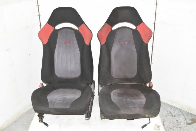JDM Used JDM RHD Front Left & Right Red / Gray GC8 Seats for Sale 94-01