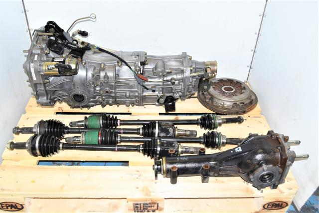 Used JDM 5 Speed GDA WRX 2002-2005 Manual Transmission Swap with Rear 4.444 Differentials, Axles & Clutch Assembly