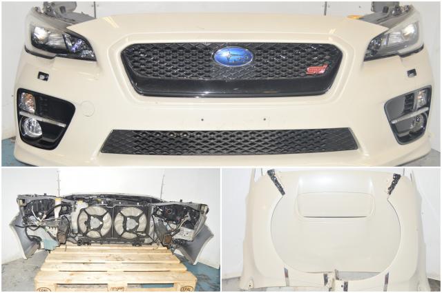 Used Subaru JDM VA STi 2015-2017 Pre-facelift model Nose cut with Blackhousing headlights, Hood, Grille, Front Bumper, Fenders & Rad Support for Sale