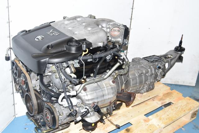 Used JDM VQ35DE Nissan V6 2003-2006 Pathfinder, Infiniti G35, 350Z Engine Swap with 6-Speed Transmission 6 Cylinder Motor For Sale Japanese engines import jdm engines VQ35 DE for sale