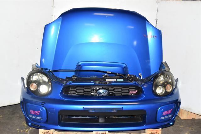 Used Subaru GGA WRX Wagon JDM Nose Cut Autobody Kit with STi Foglight Covers, Non-HID Headlights, Fenders & Rad Support MY02-03