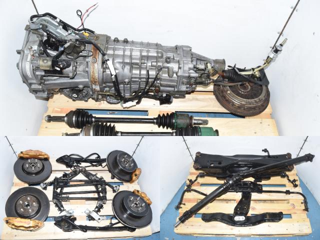 Used JDM Version 7 GDB STi 2002-2007 Non-DCCD 6-Speed Transmission with 5x100 Hubs, Brembos, Driveshaft, Aluminum Control Arms & Rear Subframe