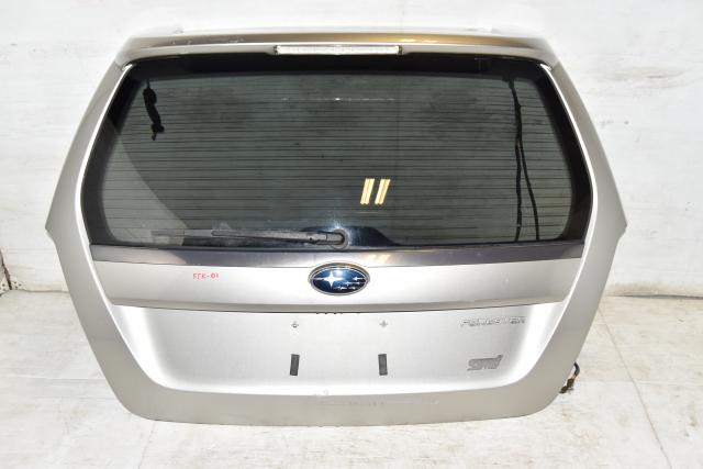 Used JDM Subaru Forester STi XT 03-08 SG5 SG9 Replacement Silver Hatch / Trunk with Spoiler