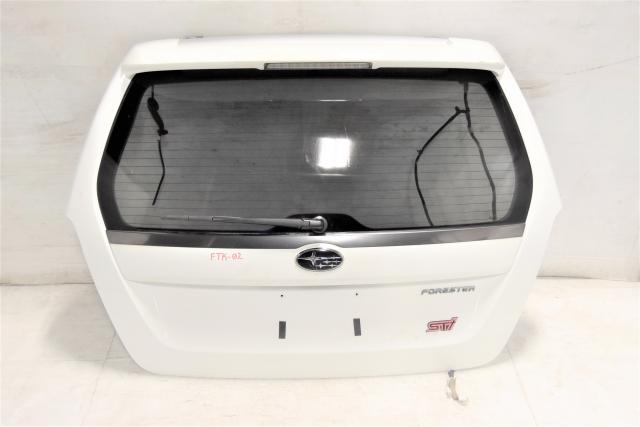 SG5 JDM Subaru Forester STi White OEM 03-08 XT Replacement Trunk with Spoiler for Sale