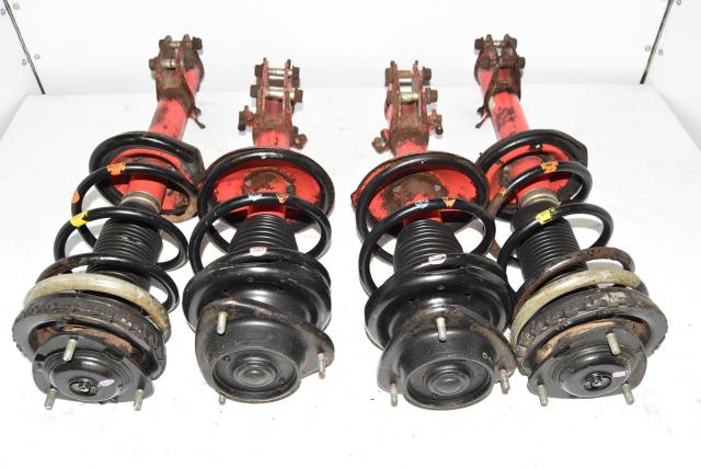 Used JDM WRX STi Red Replacement 5x100 GDB Big Shaft Suspensions for Sale 2002-2003 Version 7