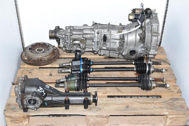 Used Subaru Replacement 2002-2005 WRX 5-Speed Transmission with Matching Rear 4.444 LSD, GD Axles, Flywheel & Pressure Plate Assembly