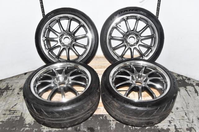 Aftermarket JDM Work Emotion 11R 5x114.3 Replacement Used 18x8.5 Mags with 235/40ZR18 Tires for Sale