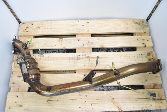 Used JDM HKS Aftermarket EJ20X  Twin Scroll Replacement Subaru Legacy BP5 Downpipe Assembly for Sale